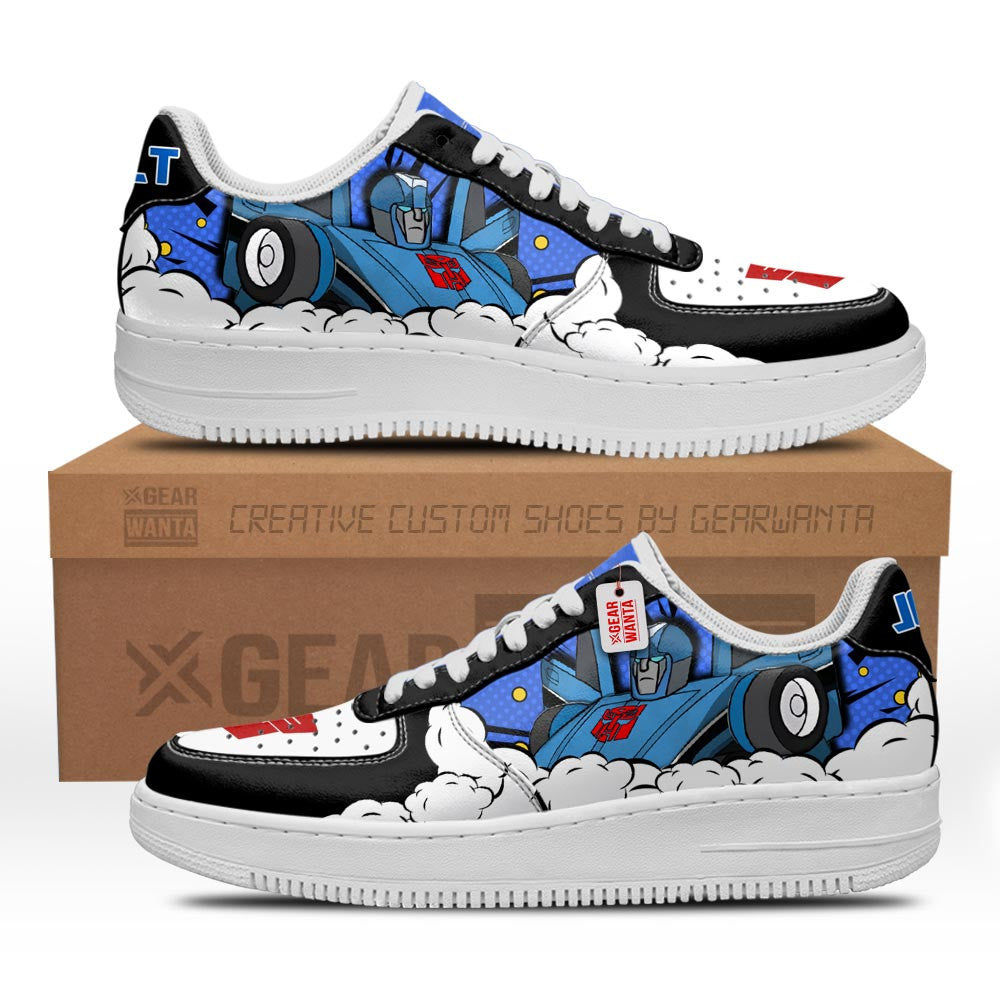Baskets Anime Jolt Force Low-Top Leather Sneakers  Custom en Cuir Chaussures Basses Unisexes Anime Manga