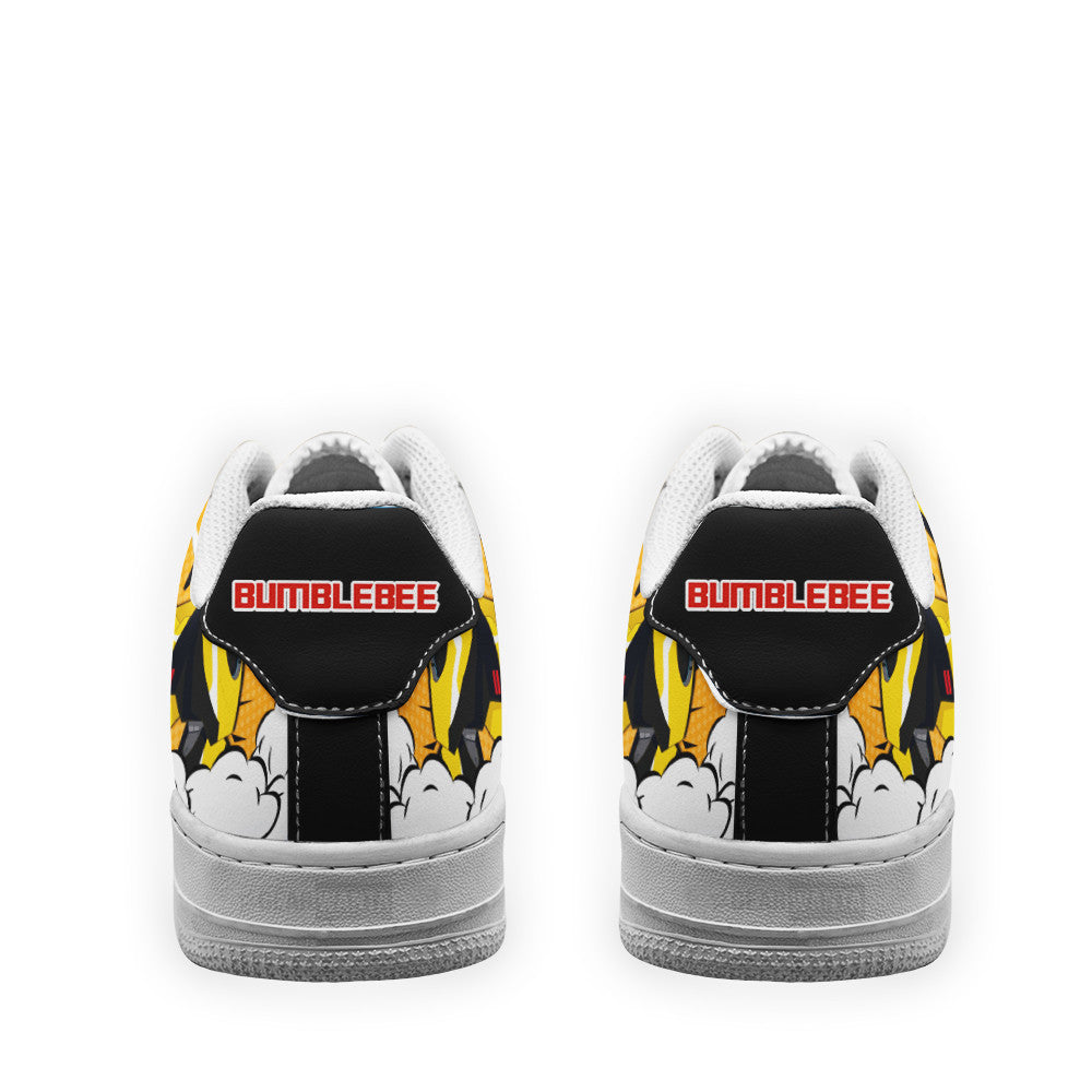 Baskets Anime Bumblebee Force Low-Top Leather Sneakers  Custom en Cuir Chaussures Basses Unisexes Anime Manga