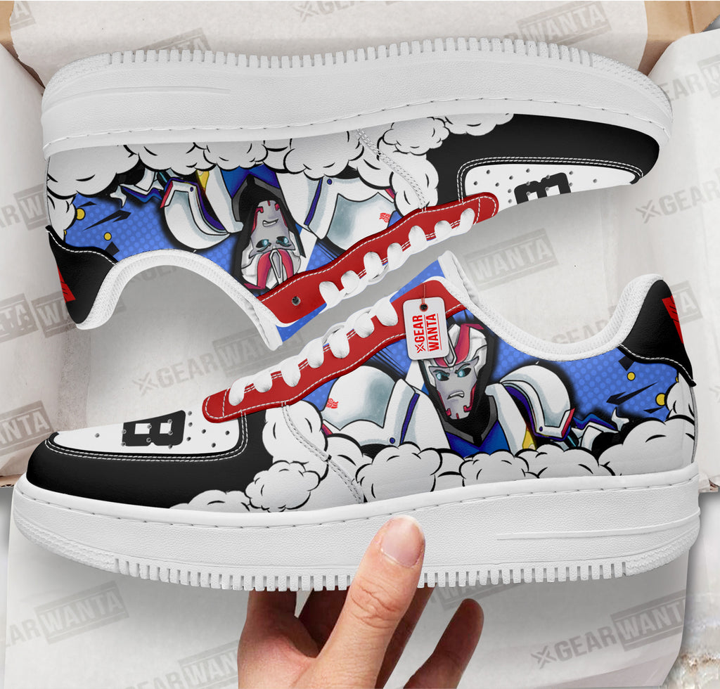 Baskets Anime Smokescreen Force Low-Top Leather Sneakers  Custom en Cuir Chaussures Basses Unisexes Anime Manga