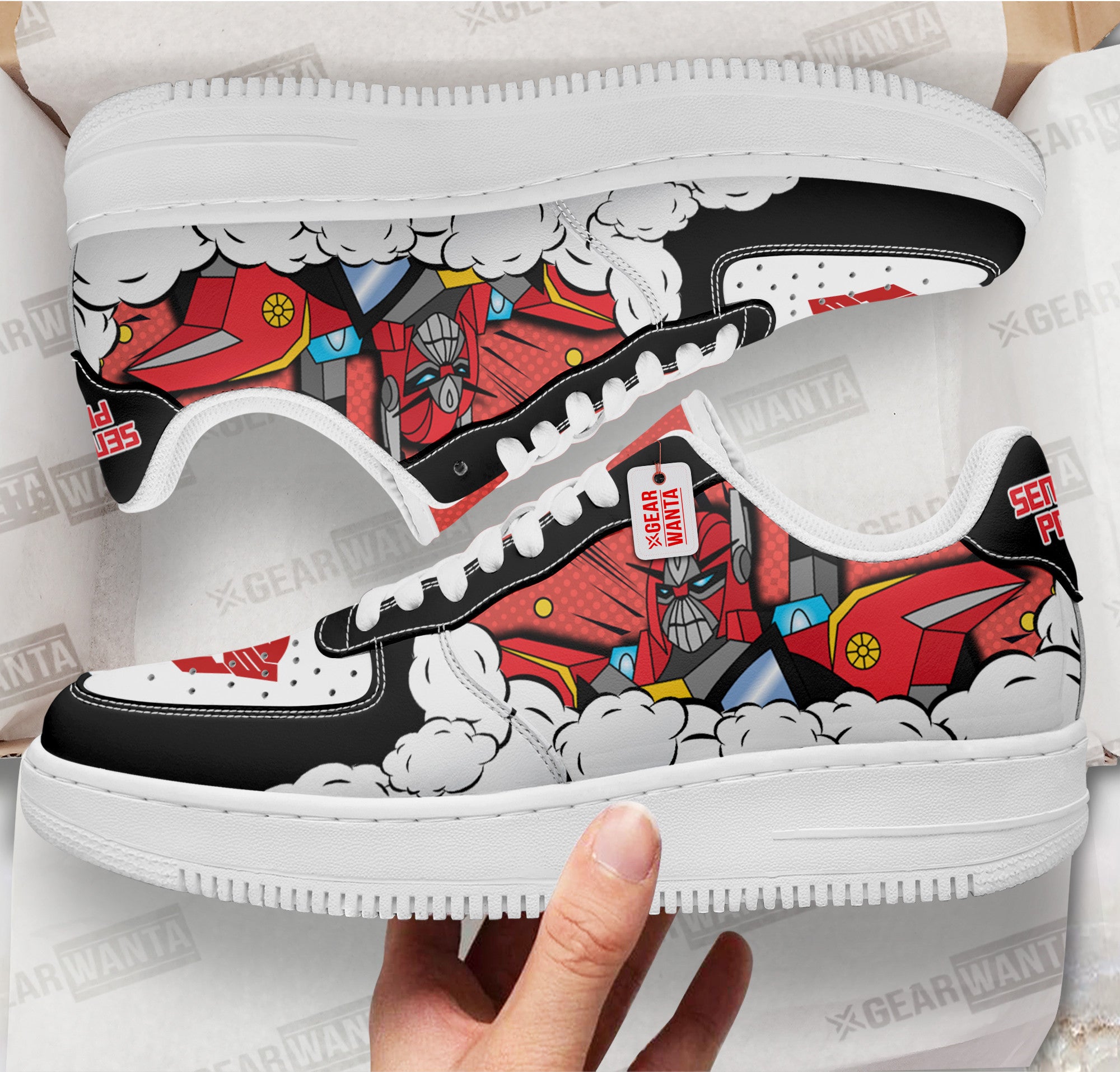 Baskets Anime Sentinel Prime Force Low-Top Leather Sneakers  Custom en Cuir Chaussures Basses Unisexes Anime Manga
