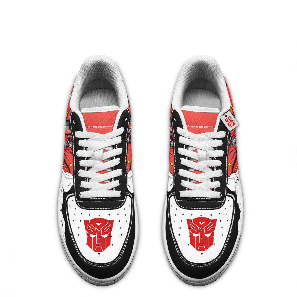 Baskets Anime Sentinel Prime Force Low-Top Leather Sneakers  Custom en Cuir Chaussures Basses Unisexes Anime Manga