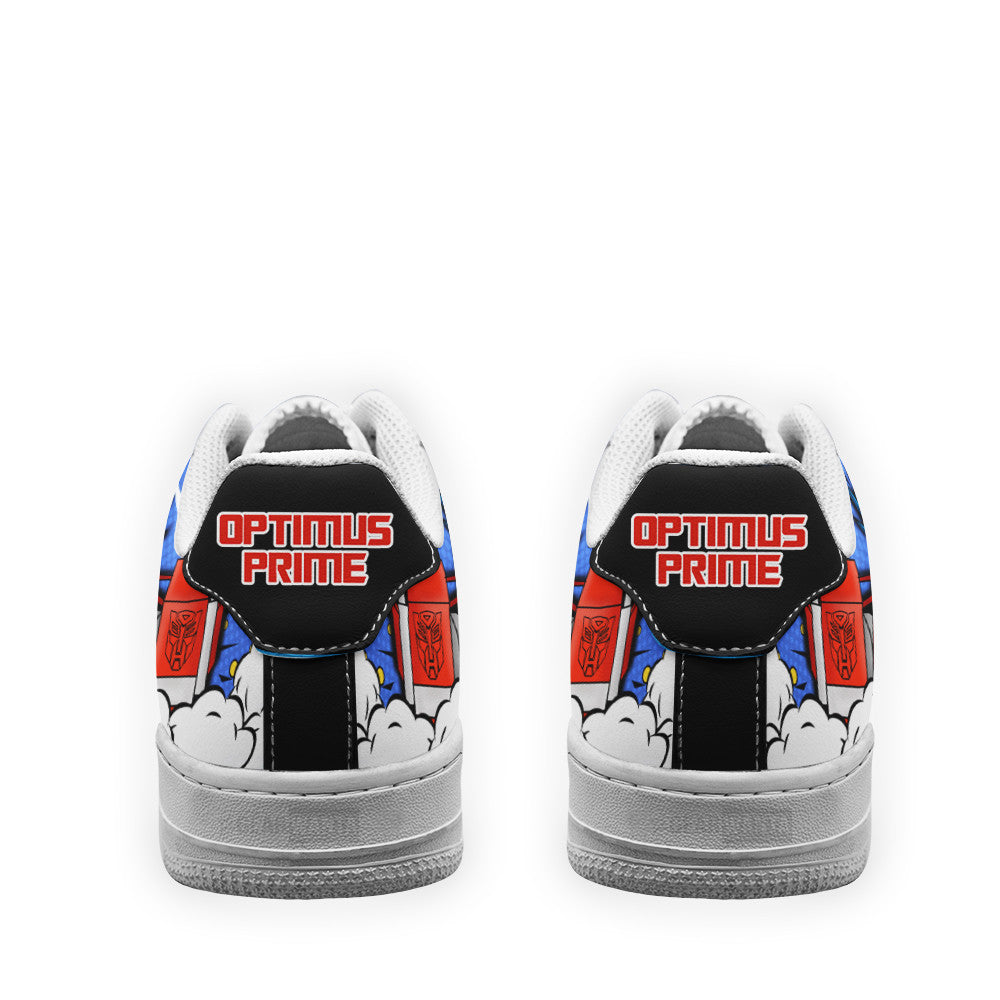 Baskets Anime Optimus Prime Force Low-Top Leather Sneakers  Custom en Cuir Chaussures Basses Unisexes Anime Manga