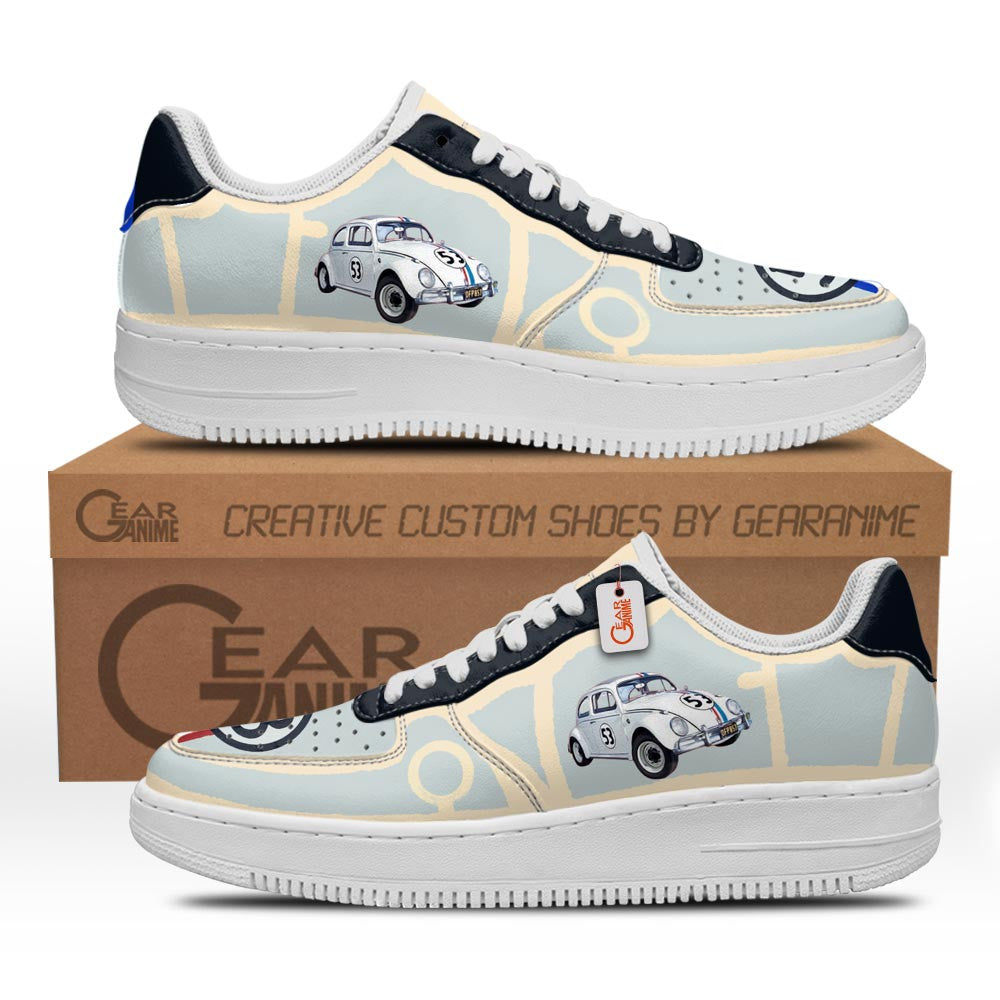 Baskets Anime Herbie The Love Bug Force en Cuir Chaussures Basses Unisexes Anime Manga