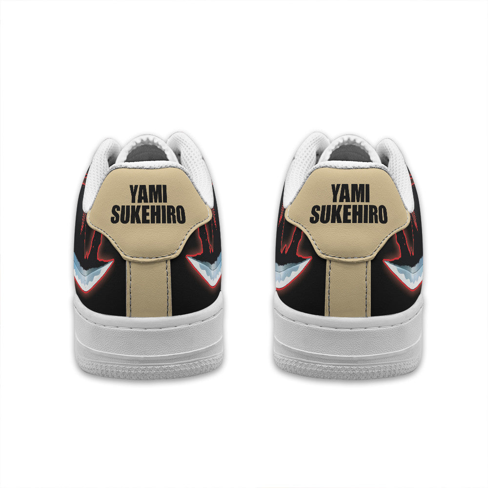 Baskets Anime Yami Sukehiro Personalized en Cuir Chaussures Basses Unisexes Anime Manga