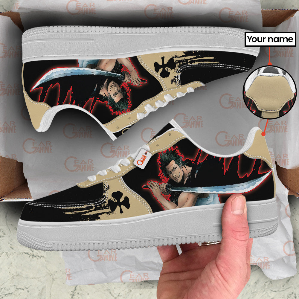 Baskets Anime Yami Sukehiro Personalized en Cuir Chaussures Basses Unisexes Anime Manga