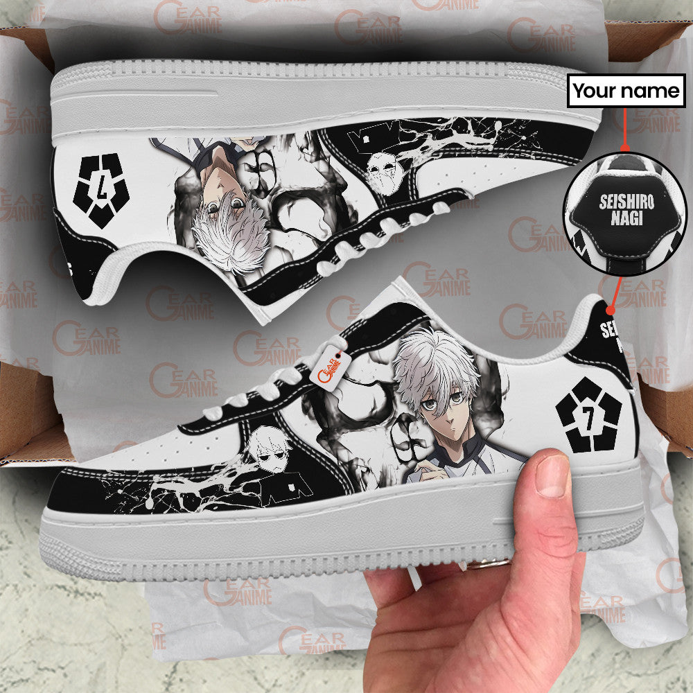 Baskets Anime Seishiro Nagi Personalized en Cuir Chaussures Basses Unisexes Anime Manga