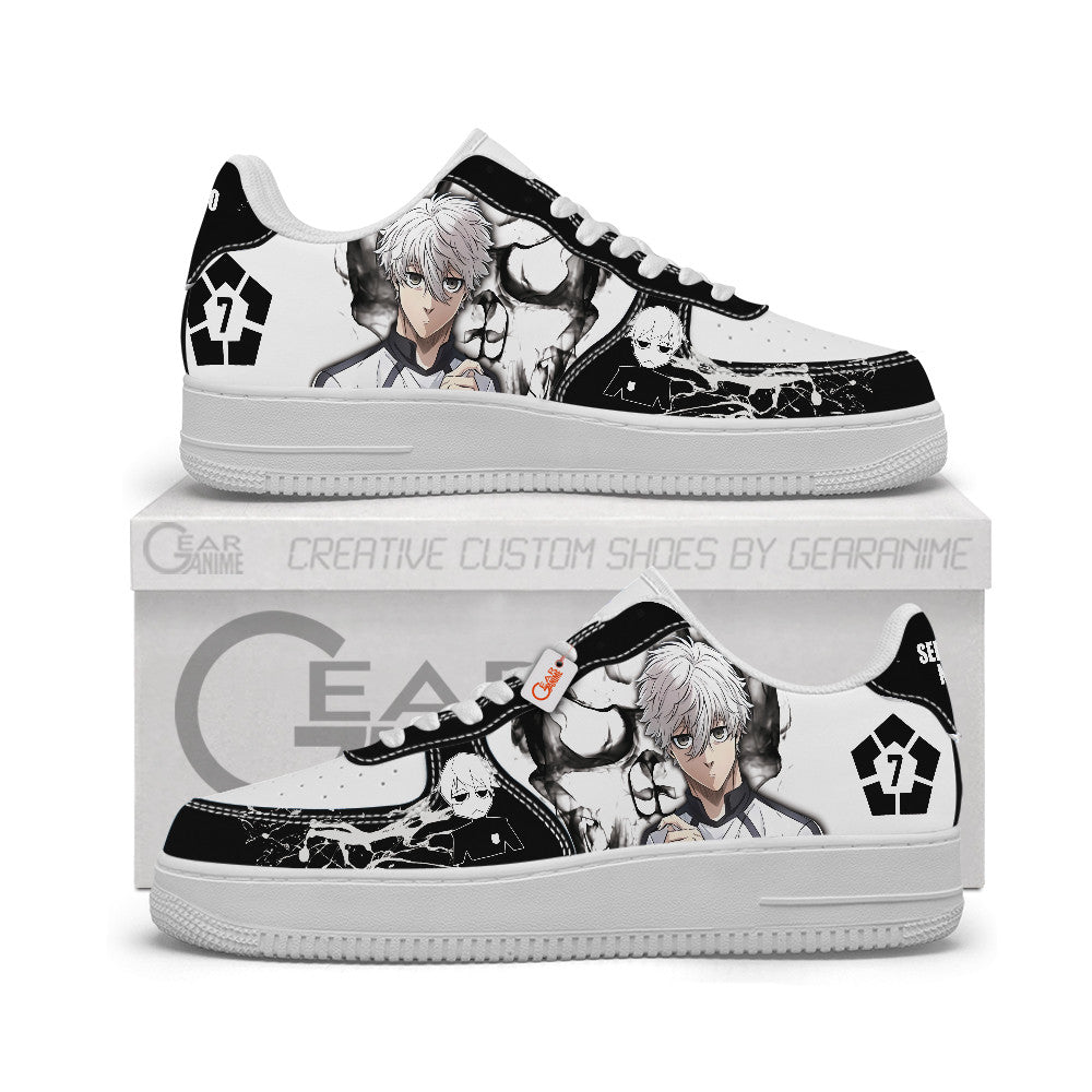 Baskets Anime Seishiro Nagi Personalized en Cuir Chaussures Basses Unisexes Anime Manga