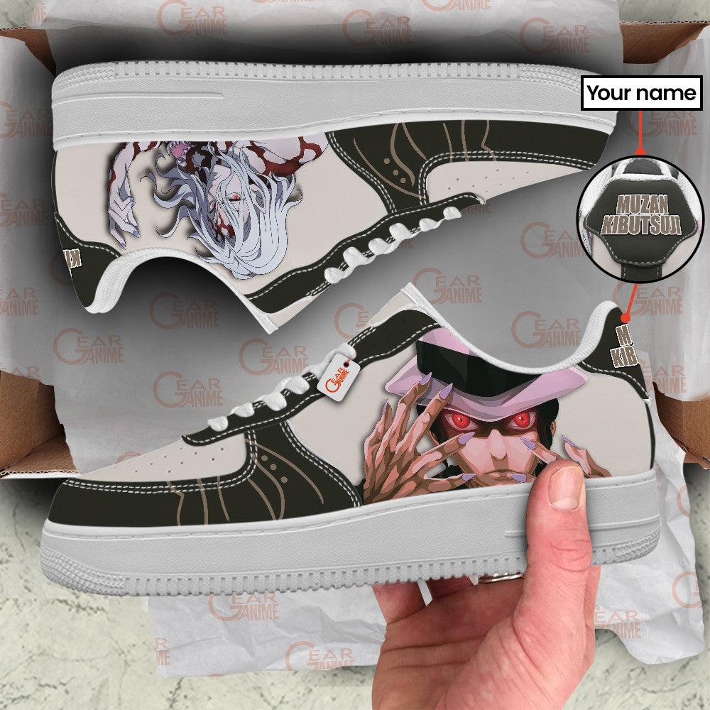 Baskets Anime Muzan Kibutsuji Personalized en Cuir Chaussures Basses Unisexes Anime Manga