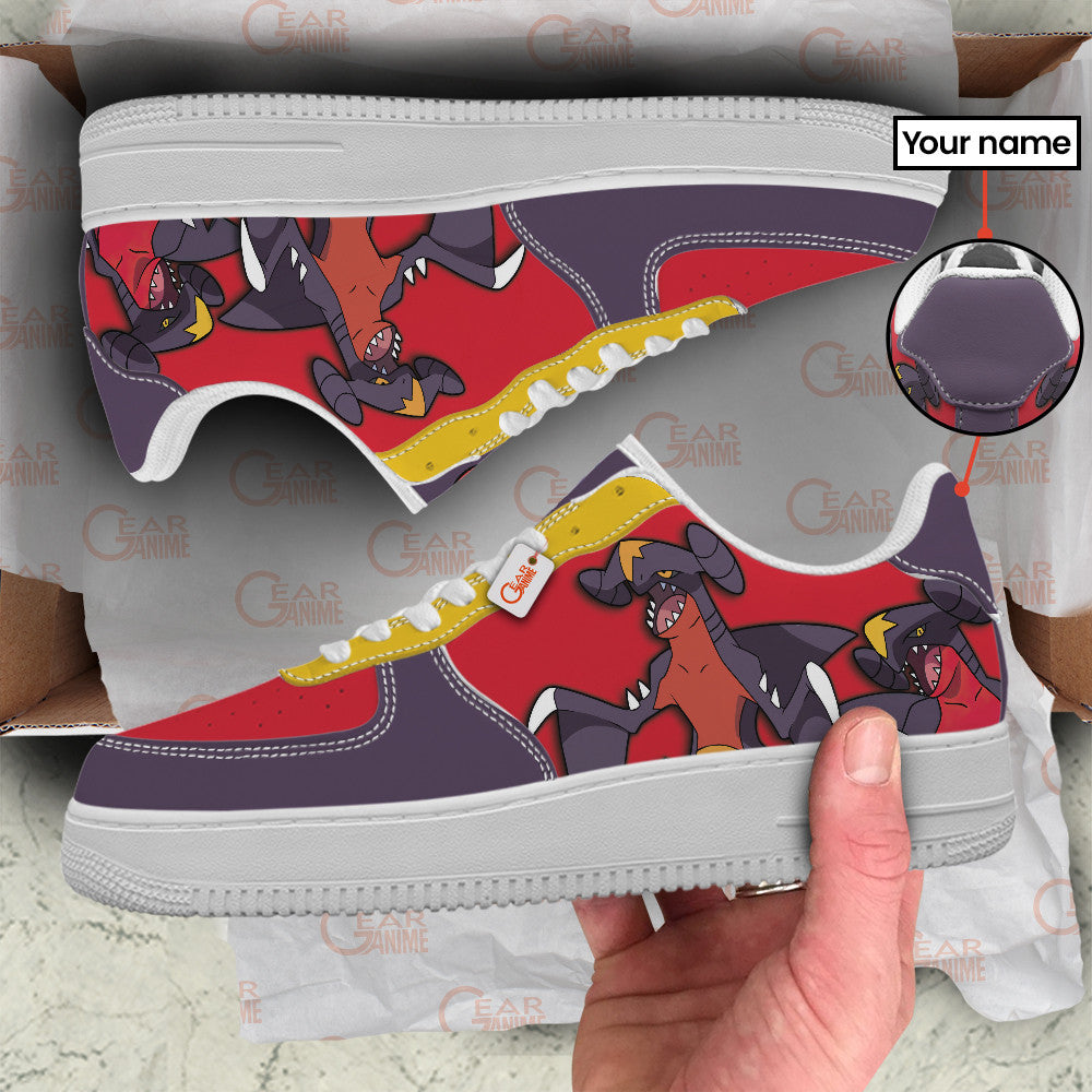 Baskets Anime Garchomp Personalized en Cuir Chaussures Basses Unisexes Anime Manga