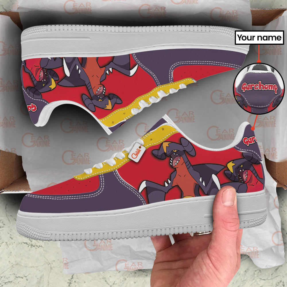 Baskets Anime Garchomp Personalized en Cuir Chaussures Basses Unisexes Anime Manga