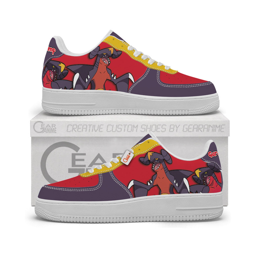 Baskets Anime Garchomp Personalized en Cuir Chaussures Basses Unisexes Anime Manga