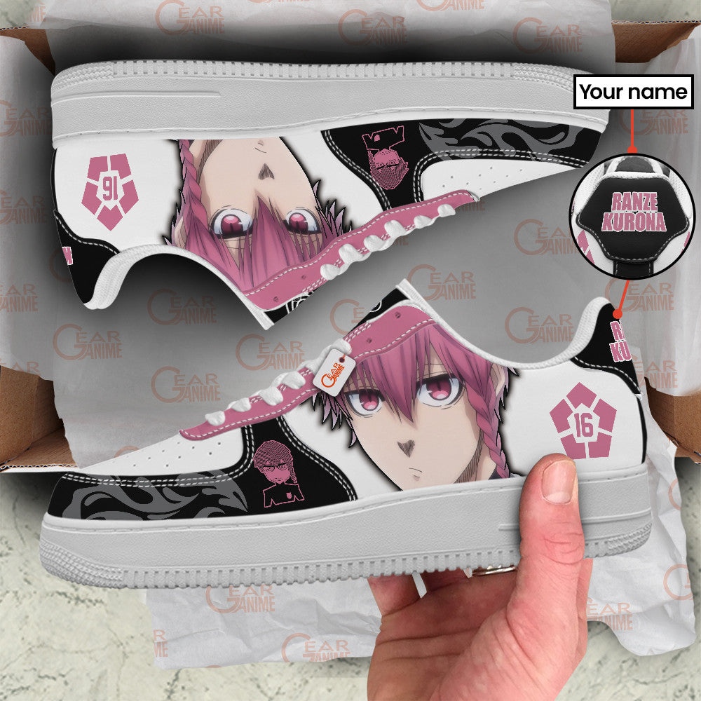 Baskets Anime Ranze Kurona Personalized en Cuir Chaussures Basses Unisexes Anime Manga