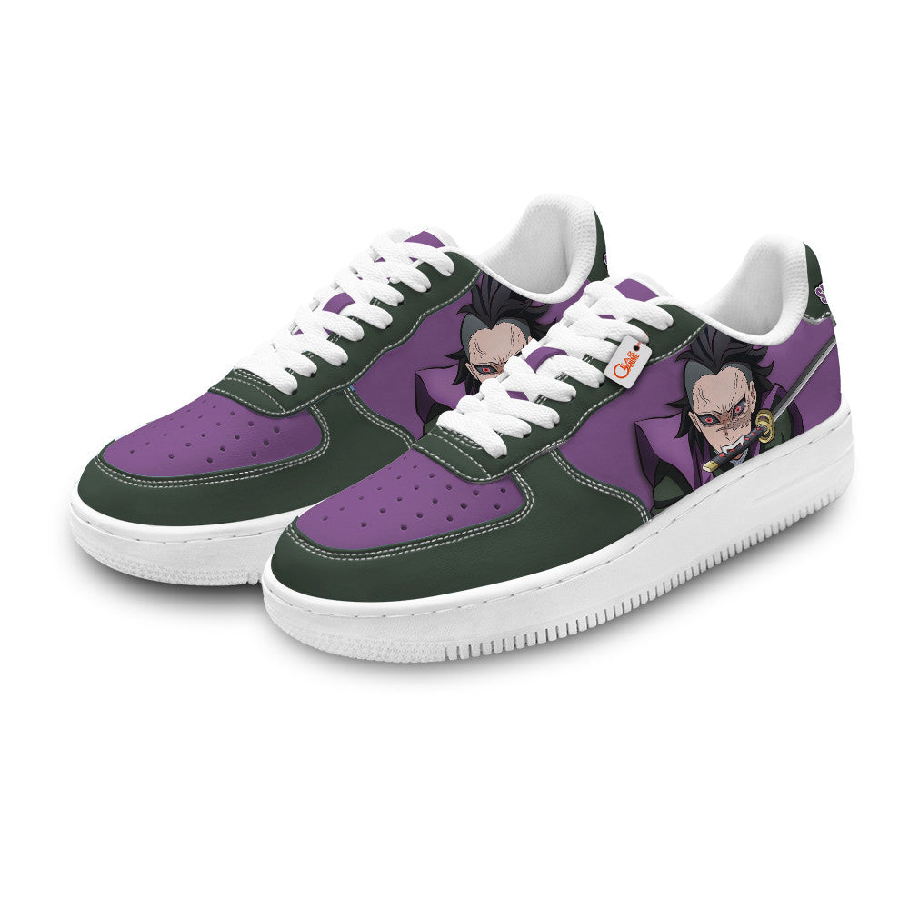 Baskets Anime Genya Shinazugawa Personalized en Cuir Chaussures Basses Unisexes Anime Manga