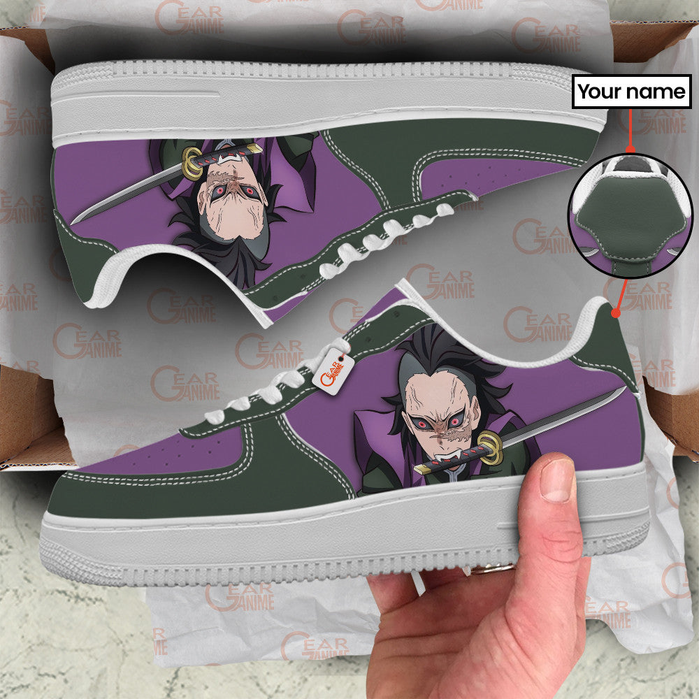 Baskets Anime Genya Shinazugawa Personalized en Cuir Chaussures Basses Unisexes Anime Manga