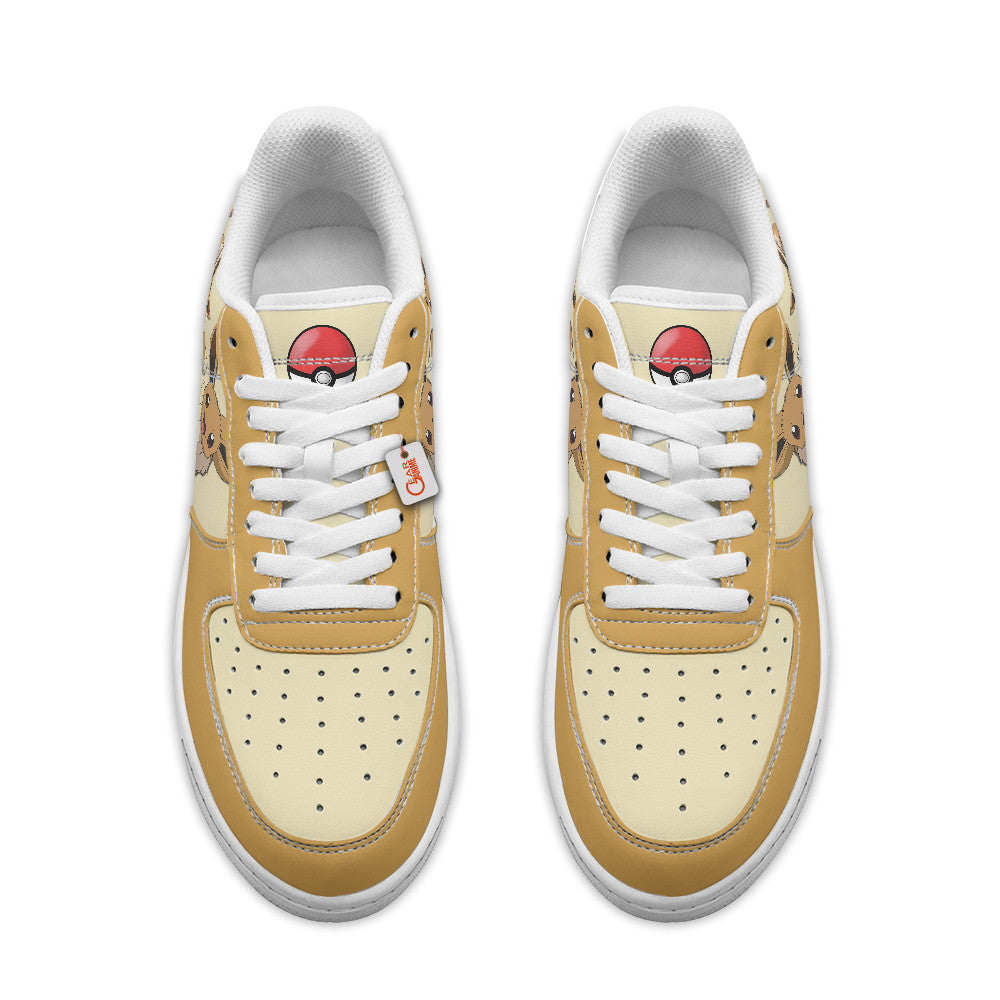 Baskets Anime Eevee Personalized en Cuir Chaussures Basses Unisexes Anime Manga