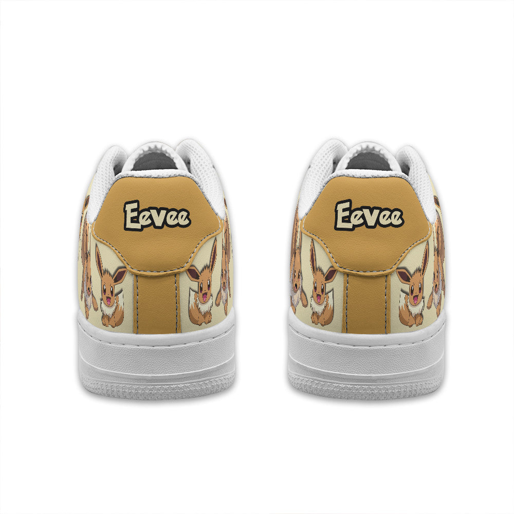 Baskets Anime Eevee Personalized en Cuir Chaussures Basses Unisexes Anime Manga