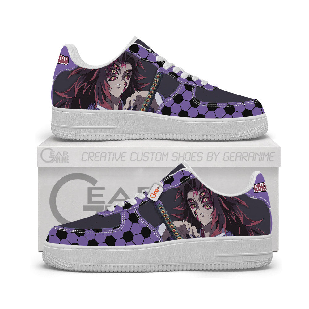 Baskets Anime Kokushibo Personalized en Cuir Chaussures Basses Unisexes Anime Manga