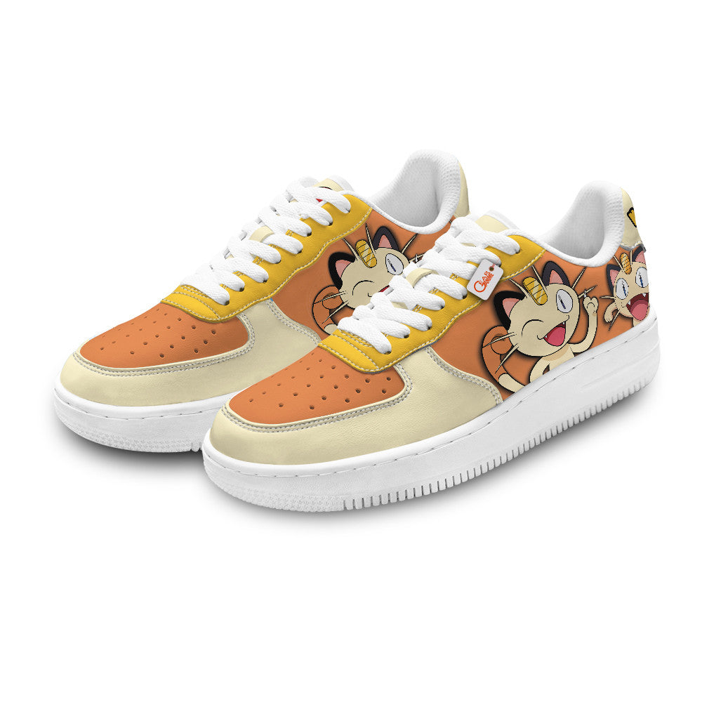 Baskets Anime Meowth Personalized en Cuir Chaussures Basses Unisexes Anime Manga