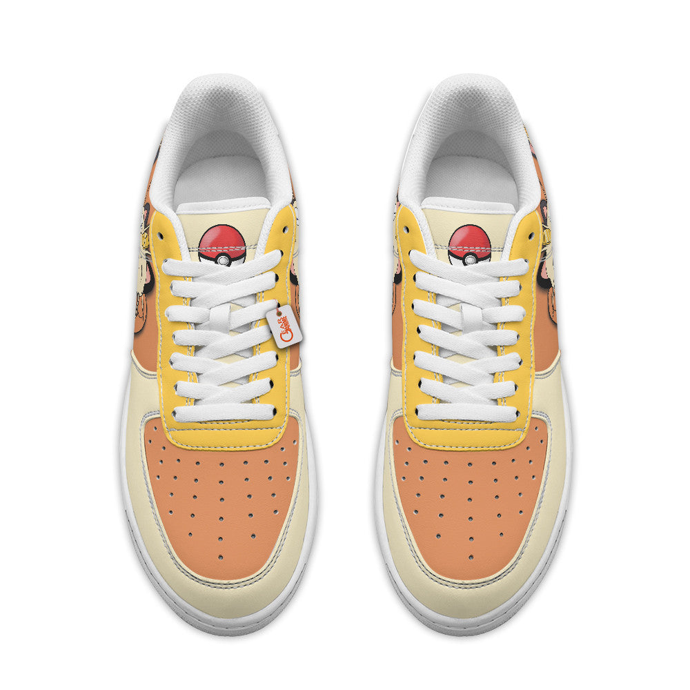 Baskets Anime Meowth Personalized en Cuir Chaussures Basses Unisexes Anime Manga