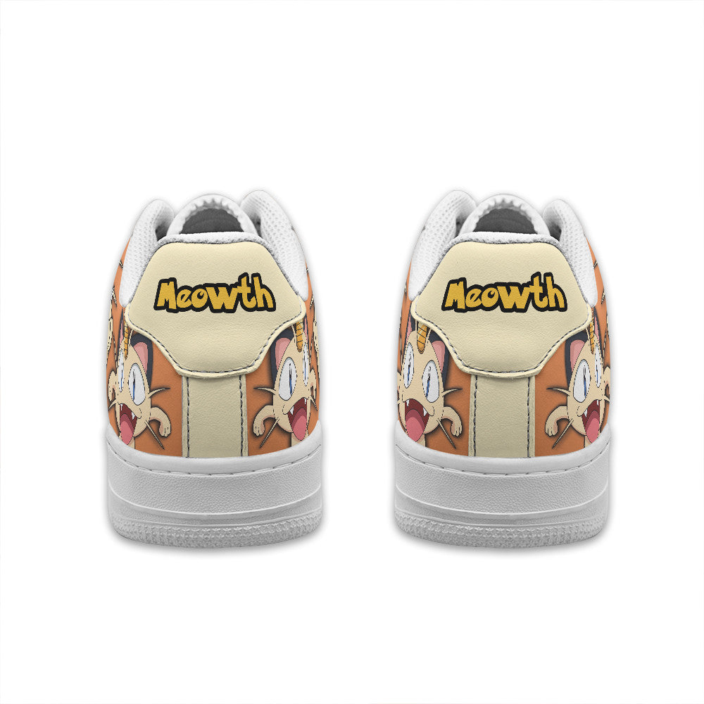 Baskets Anime Meowth Personalized en Cuir Chaussures Basses Unisexes Anime Manga