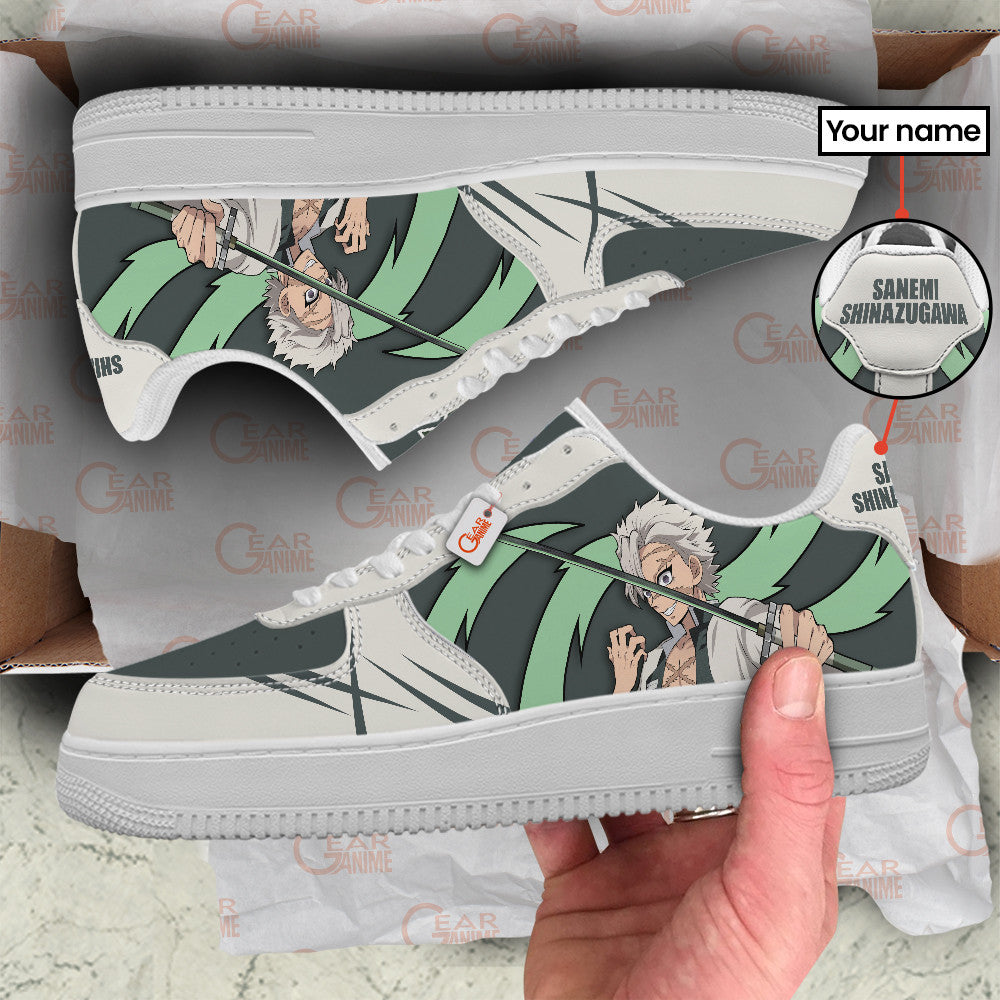 Baskets Anime Sanemi Shinazugawa Personalized en Cuir Chaussures Basses Unisexes Anime Manga
