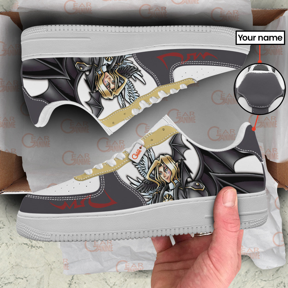 Baskets Anime Lucemon Personalized en Cuir Chaussures Basses Unisexes Anime Manga