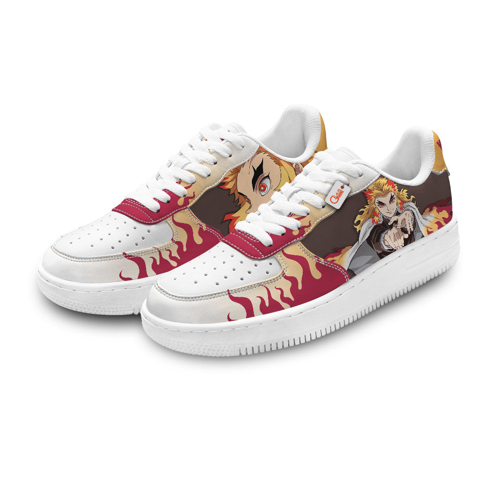 Baskets Anime Kyojuro Rengoku Personalized en Cuir Chaussures Basses Unisexes Dragon Ball