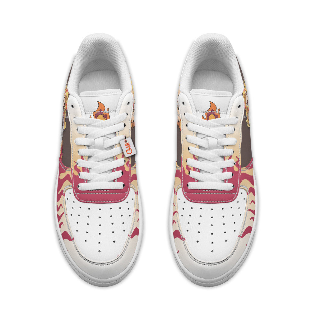 Baskets Anime Kyojuro Rengoku Personalized en Cuir Chaussures Basses Unisexes Dragon Ball