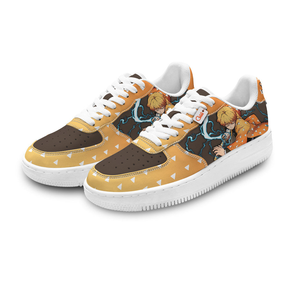 Baskets Anime Zenitsu Agatsuma Personalized en Cuir Chaussures Basses Unisexes Anime Manga