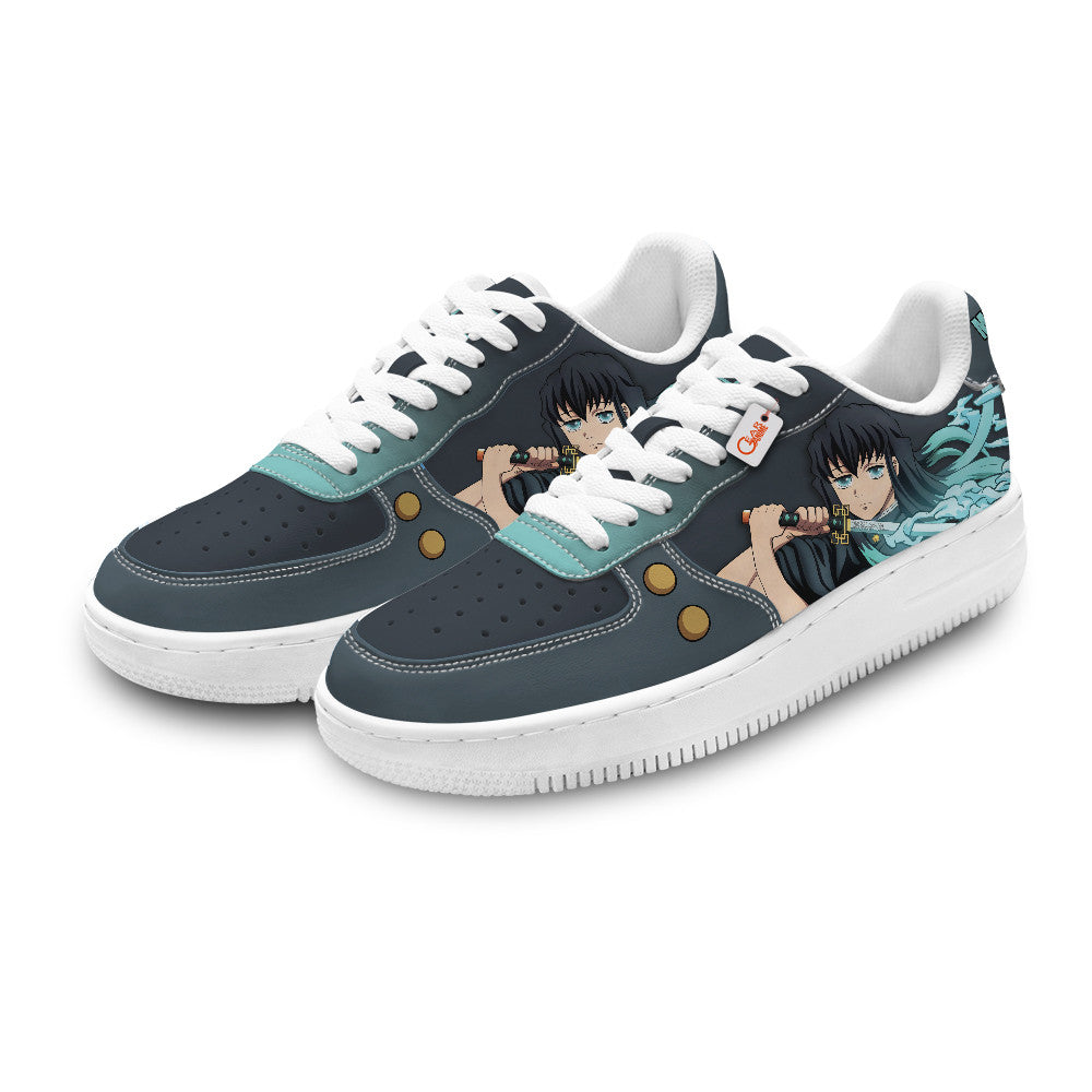 Baskets Anime Muichiro Tokito Personalized en Cuir Chaussures Basses Unisexes Anime Manga
