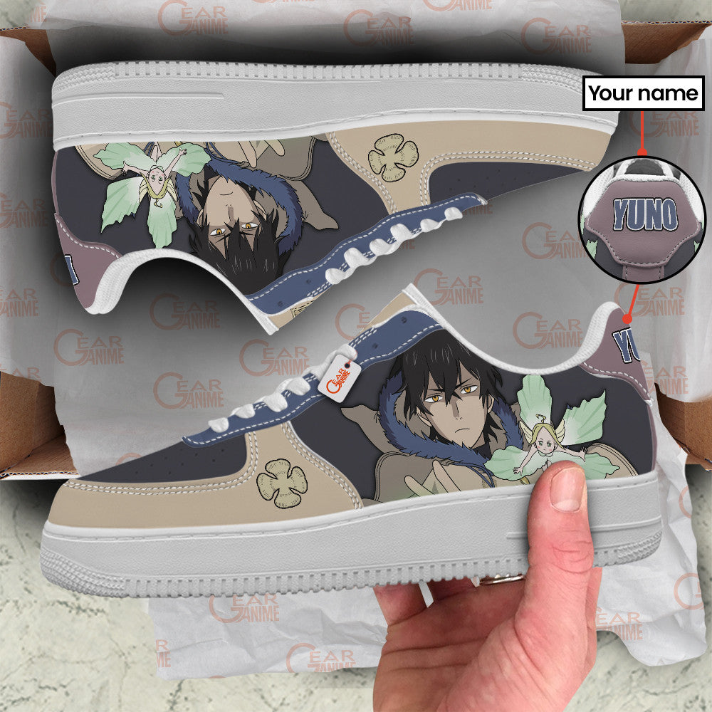 Baskets Anime Yuno Personalized en Cuir Chaussures Basses Unisexes Anime Manga