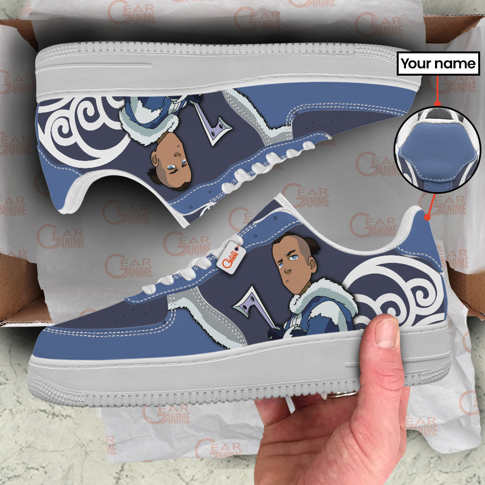 Baskets Anime Sokka Personalized en Cuir Chaussures Basses Unisexes Anime Manga