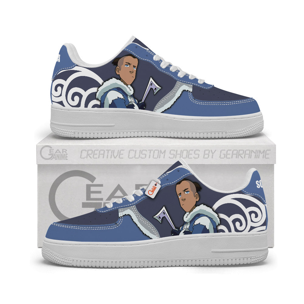 Baskets Anime Sokka Personalized en Cuir Chaussures Basses Unisexes Anime Manga