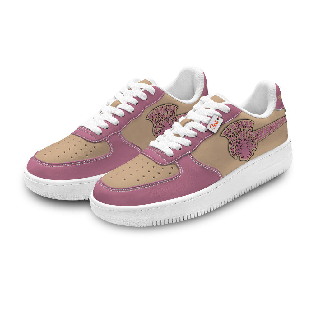 Baskets Anime Coral Peacock Personalized en Cuir Chaussures Basses Unisexes Anime Manga