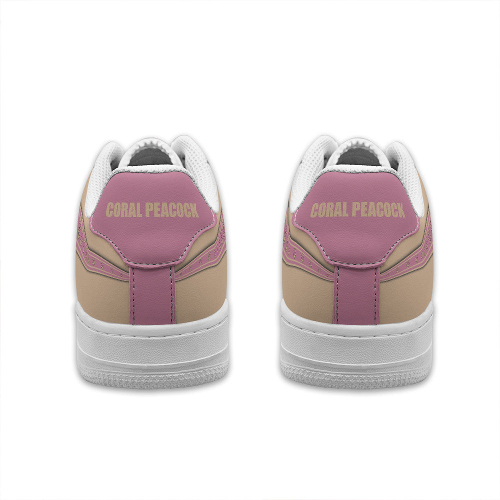 Baskets Anime Coral Peacock Personalized en Cuir Chaussures Basses Unisexes Anime Manga