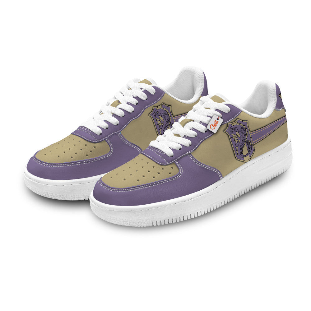 Baskets Anime Purple Orca Personalized en Cuir Chaussures Basses Unisexes Anime Manga