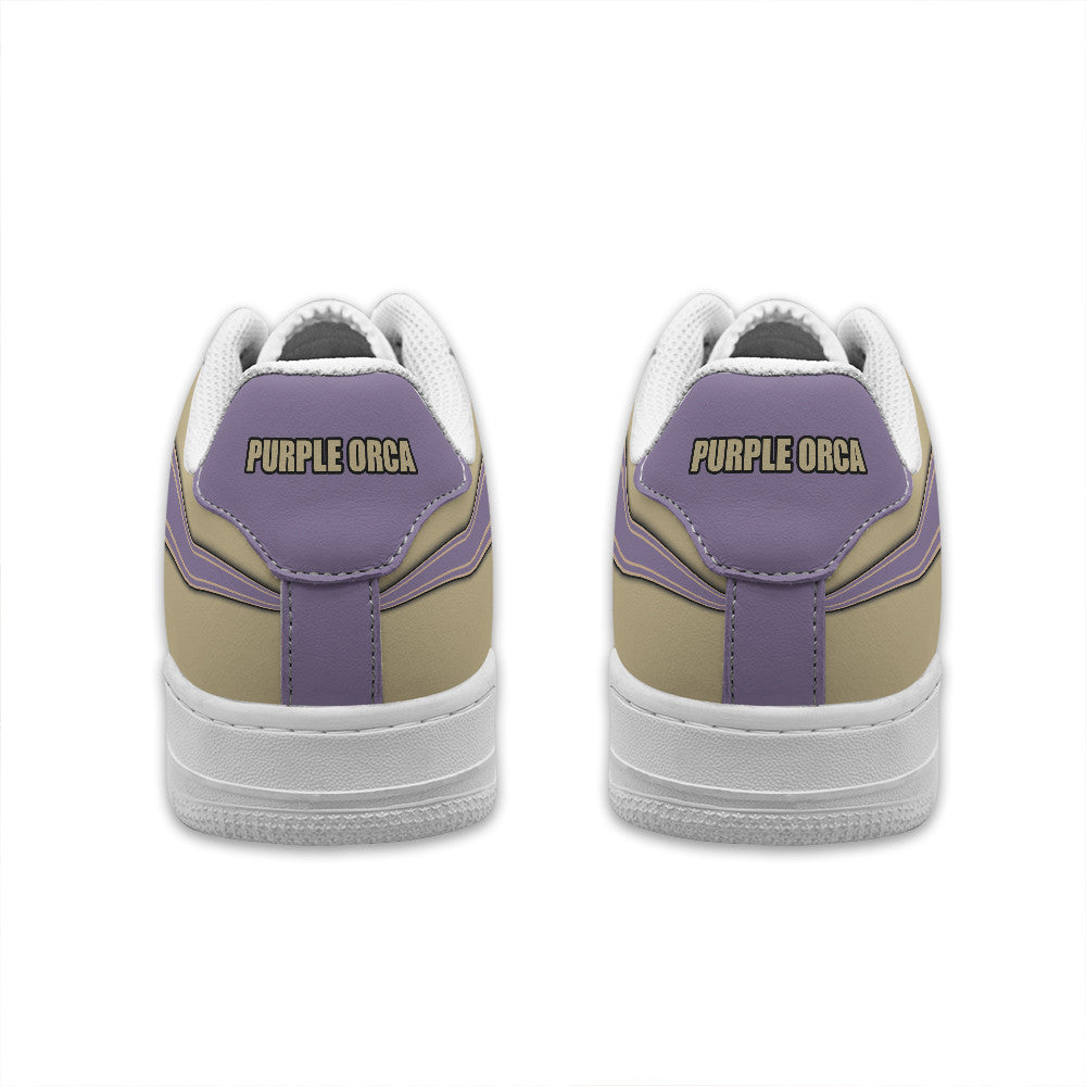 Baskets Anime Purple Orca Personalized en Cuir Chaussures Basses Unisexes Anime Manga