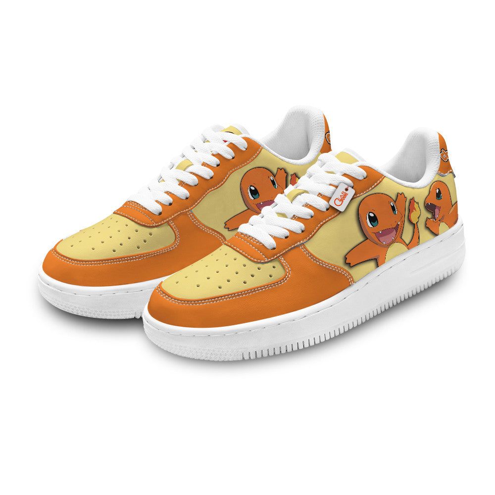 Baskets Anime Charmander Personalized en Cuir Chaussures Basses Unisexes Anime Manga