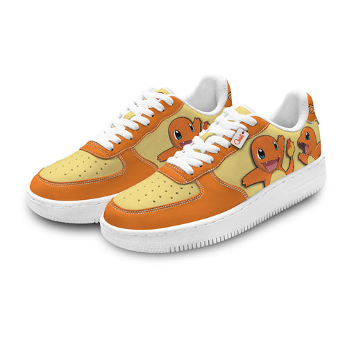 Baskets Anime Charmander Personalized en Cuir Chaussures Basses Unisexes Anime Manga