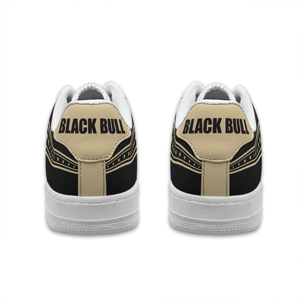 Baskets Anime Black Black Bull Personalized en Cuir Chaussures Basses Unisexes Anime Manga