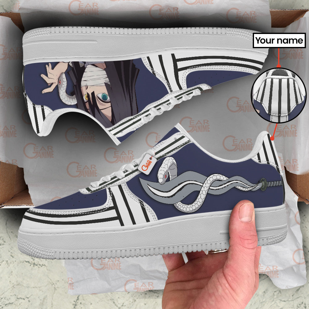 Baskets Anime Obanai Iguro Personalized en Cuir Chaussures Basses Unisexes Anime Manga