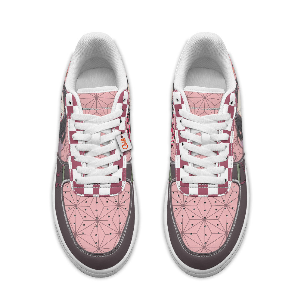 Baskets Anime Nezuko Kamado Personalized en Cuir Chaussures Basses Unisexes Demon Slayer