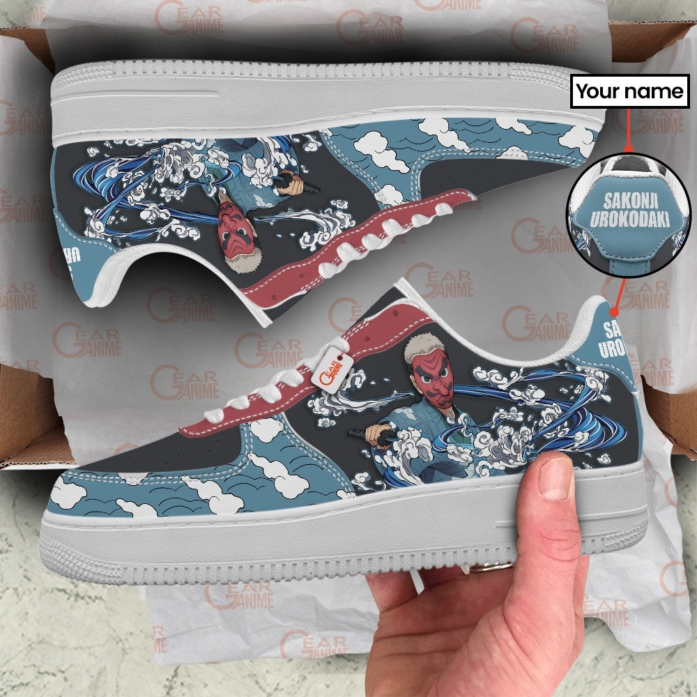 Baskets Anime Sakonji Urokodaki Personalized en Cuir Chaussures Basses Unisexes Anime Manga