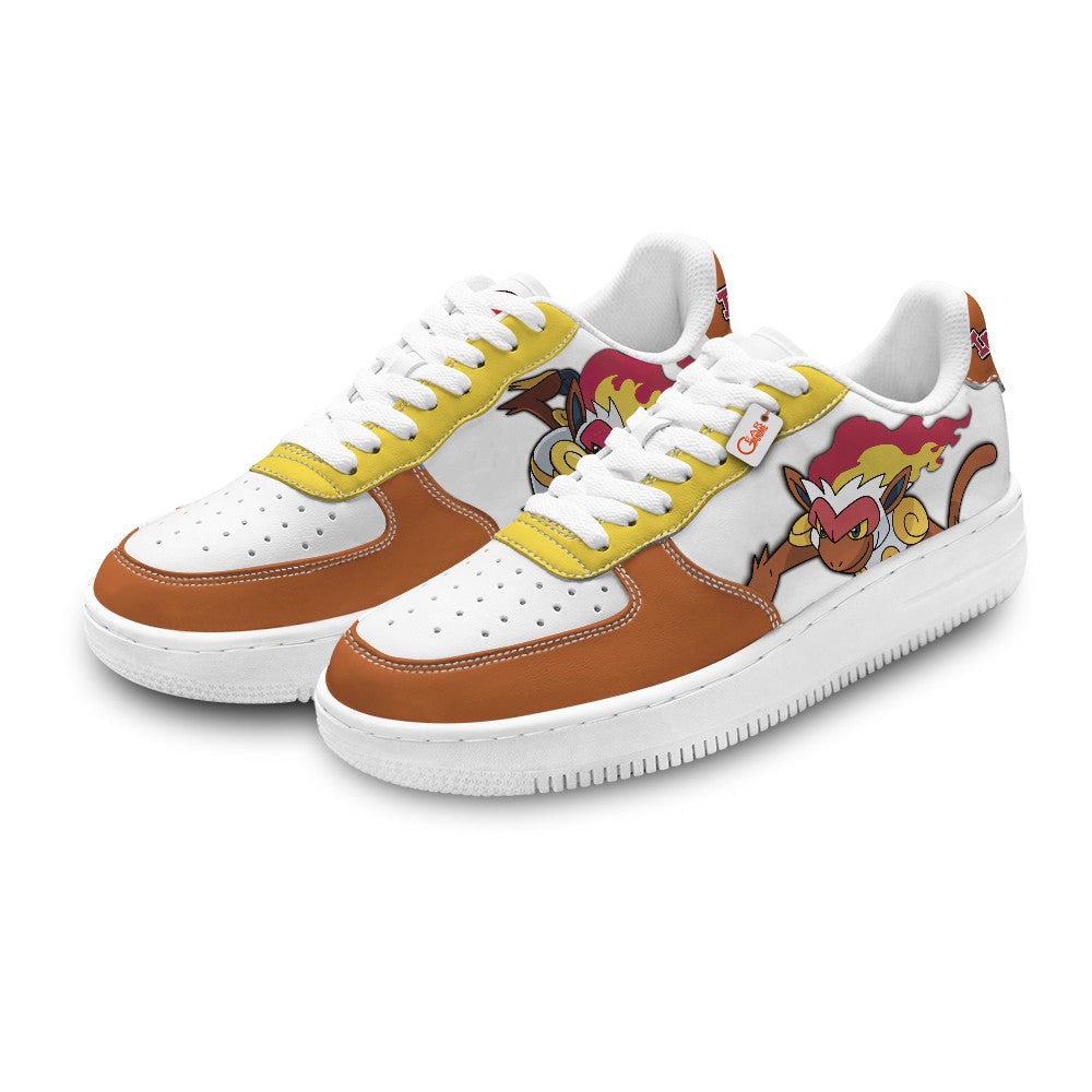 Baskets Anime Infernape Personalized en Cuir Chaussures Basses Unisexes Anime Manga