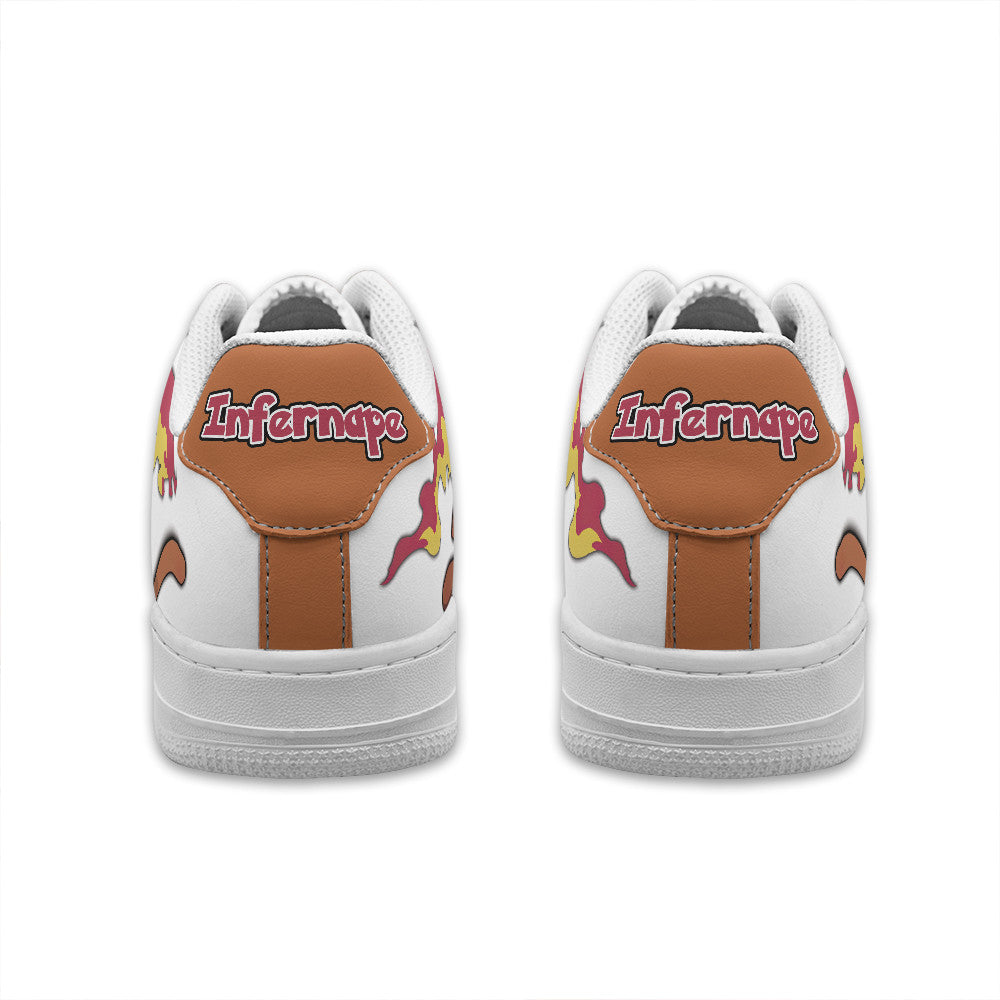 Baskets Anime Infernape Personalized en Cuir Chaussures Basses Unisexes Anime Manga