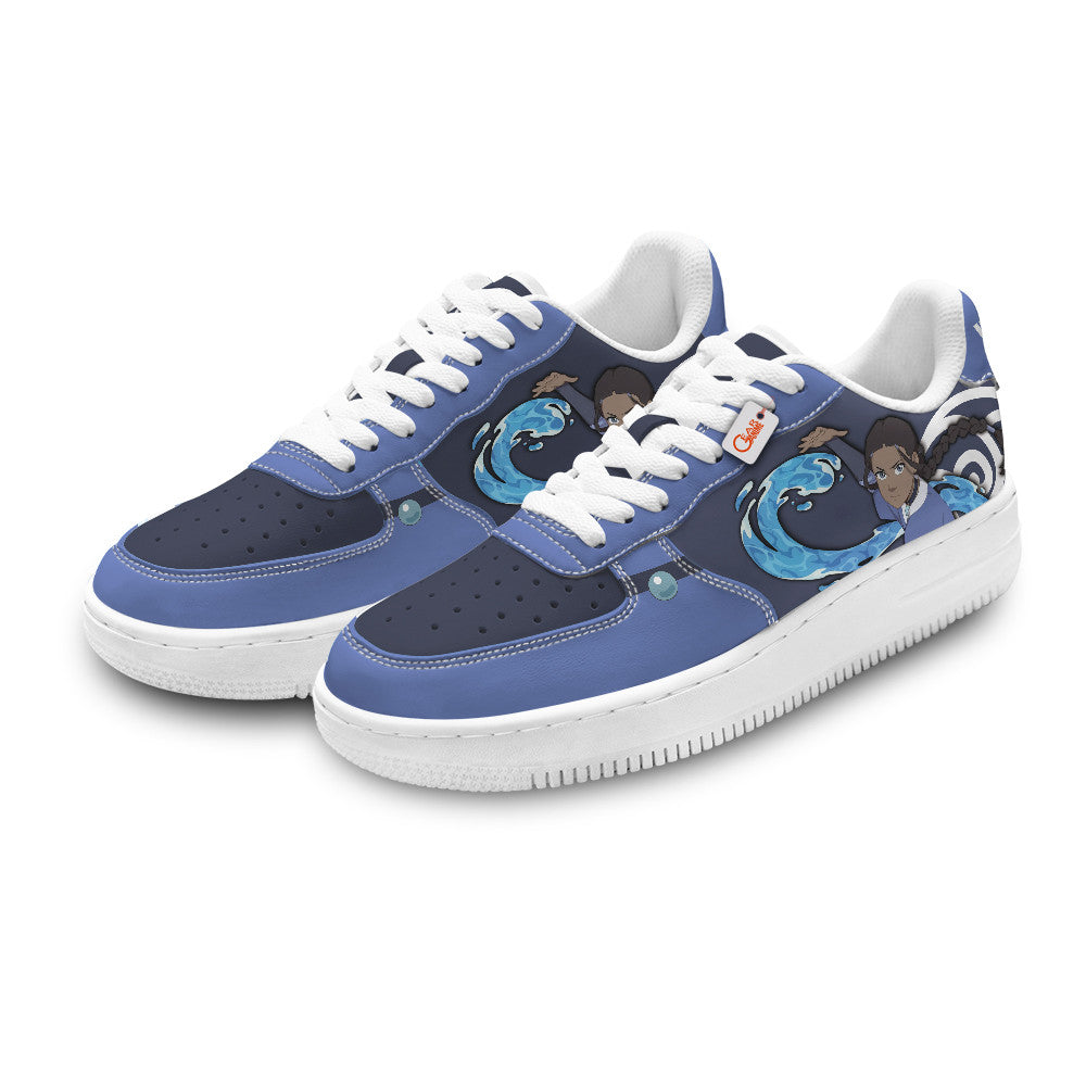 Baskets Anime Katara Personalized en Cuir Chaussures Basses Unisexes Anime Manga