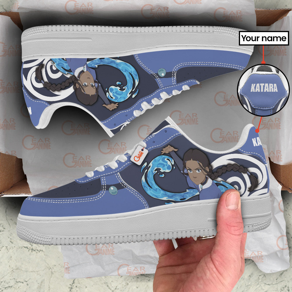 Baskets Anime Katara Personalized en Cuir Chaussures Basses Unisexes Anime Manga