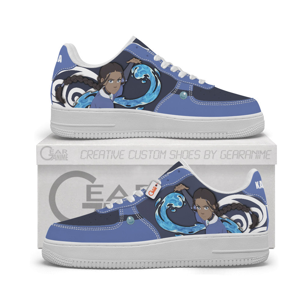 Baskets Anime Katara Personalized en Cuir Chaussures Basses Unisexes Anime Manga