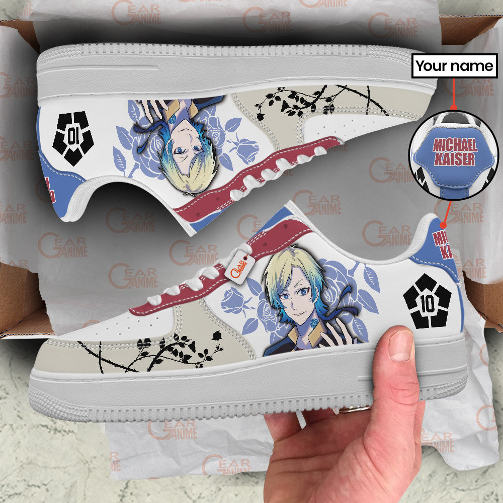 Baskets Anime Michael Kaiser Personalized en Cuir Chaussures Basses Unisexes Anime Manga