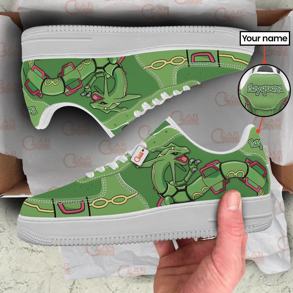 Baskets Anime Rayquaza Personalized en Cuir Chaussures Basses Unisexes Anime Manga